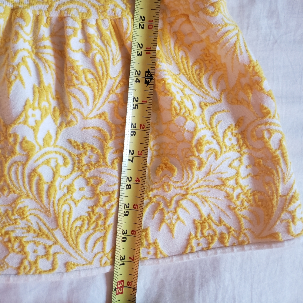 BCBG Maxazria white yellow textured knit dress - Picture 5 of 5